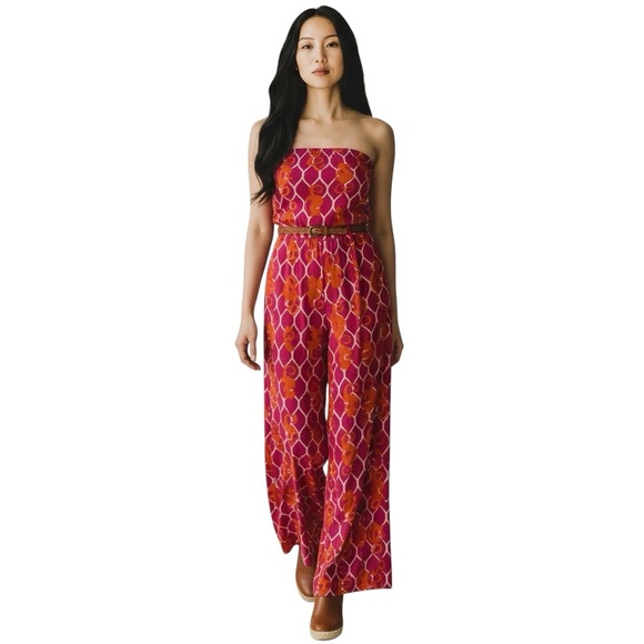 escapada Pants - ESCAPADA Strapless Seahorse Alia Jumpsuit in Pink/Orange Size XS — NWT